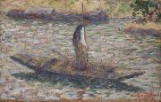 Georges Seurat Le Pecheur painting